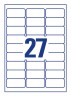 Этикетки Avery Zweckform L4784-20 29.6x63.5мм 27шт на листе/120г/м2/20л./белый ацетатный шелк самоклей. для лазерной печати