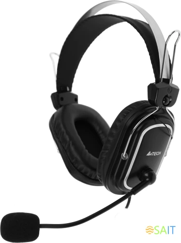 Наушники с микрофоном A4Tech HU-50 черный 2м накладные USB оголовье