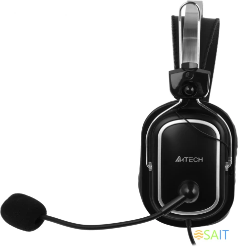 Наушники с микрофоном A4Tech HU-50 черный 2м накладные USB оголовье
