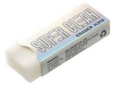 Ластик Deli EH315 Super Clean 54х20х10мм ПВХ белый индивидуальная картонная упаковка