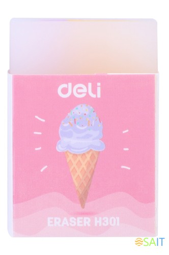 Ластик Deli EH301 прямоугольный 38х25х17мм ассорти индивидуальная картонная упаковка