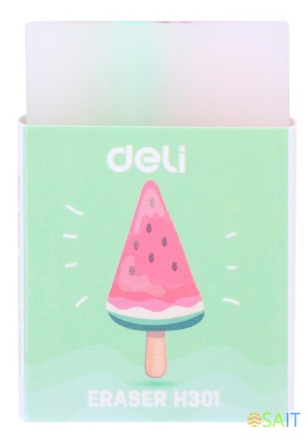 Ластик Deli EH301 прямоугольный 38х25х17мм ассорти индивидуальная картонная упаковка