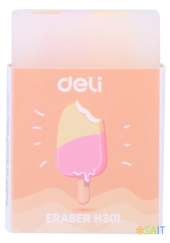 Ластик Deli EH301 прямоугольный 38х25х17мм ассорти индивидуальная картонная упаковка