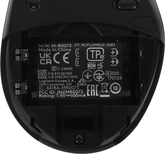 Мышь Logitech M705 серый/черный оптическая 1000dpi беспров. USB для ноутбука 5but (910-001964)