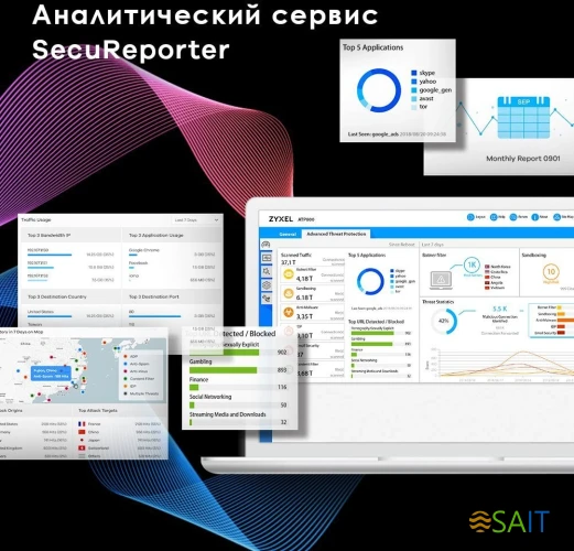 Межсетевой экран Zyxel USG Flex 200 (USGFLEX200-EUCI02F) 10/100/1000BASE-TX/SFP серебристый