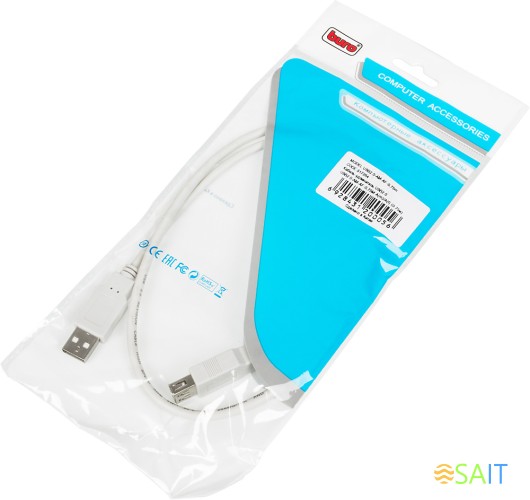 Кабель-удлинитель Buro USB2.0-AM-AF-0,75M USB A(m) USB A(f) 0.75м белый