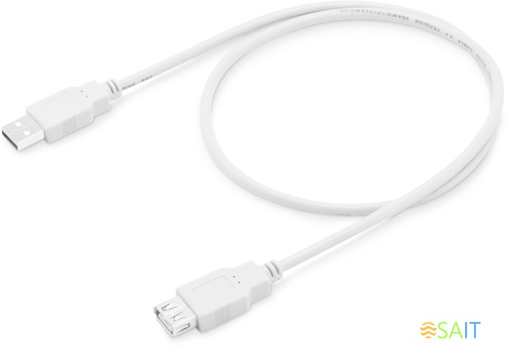 Кабель-удлинитель Buro USB2.0-AM-AF-0,75M USB A(m) USB A(f) 0.75м белый