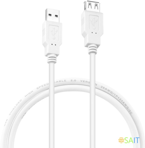 Кабель-удлинитель Buro USB2.0-AM-AF-0,75M USB A(m) USB A(f) 0.75м белый