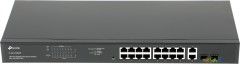 Коммутатор TP-Link TL-SG1218MPE (L2) 18x1Гбит/с 2xКомбо(1000BASE-T/SFP) 16PoE+ 192W управляемый