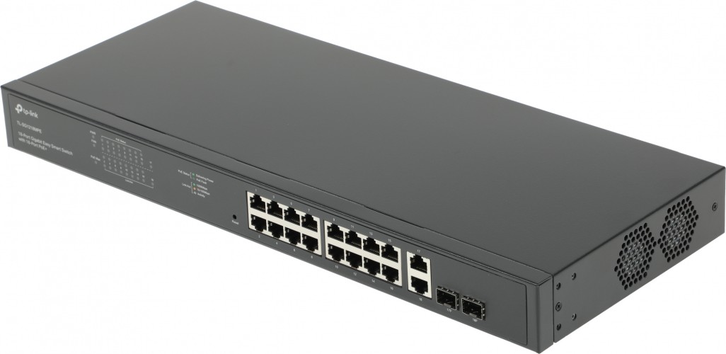 Коммутатор TP-Link TL-SG1218MPE (L2) 18x1Гбит/с 2xКомбо(1000BASE-T/SFP) 16PoE+ 192W управляемый