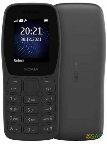 Мобильный телефон Nokia 105 DS TA-1416 темно-серый моноблок 2Sim 1.77" 120x160 Series 30+ GSM900/1800 Protect MP3 FM microSD