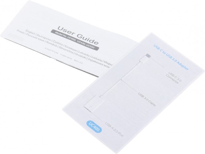 Переходник TP-Link UC400 USB Type-C (m) USB 3.0 A(f) 0.1м белый