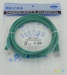 Патч-корд cat.5E molded 2м зеленый RJ-45 (m)-RJ-45 (m) (упак.:1шт)