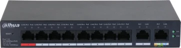 Коммутатор Dahua DH-CS4010-8ET-110 (L2) 8x100Мбит/с 2x1Гбит/с 8PoE 110W управляемый