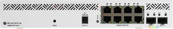 Коммутатор MikroTik CSS610-8P-2S+IN 8x1Гбит/с 2SFP+ 8PoE 8PPoE 140W управляемый