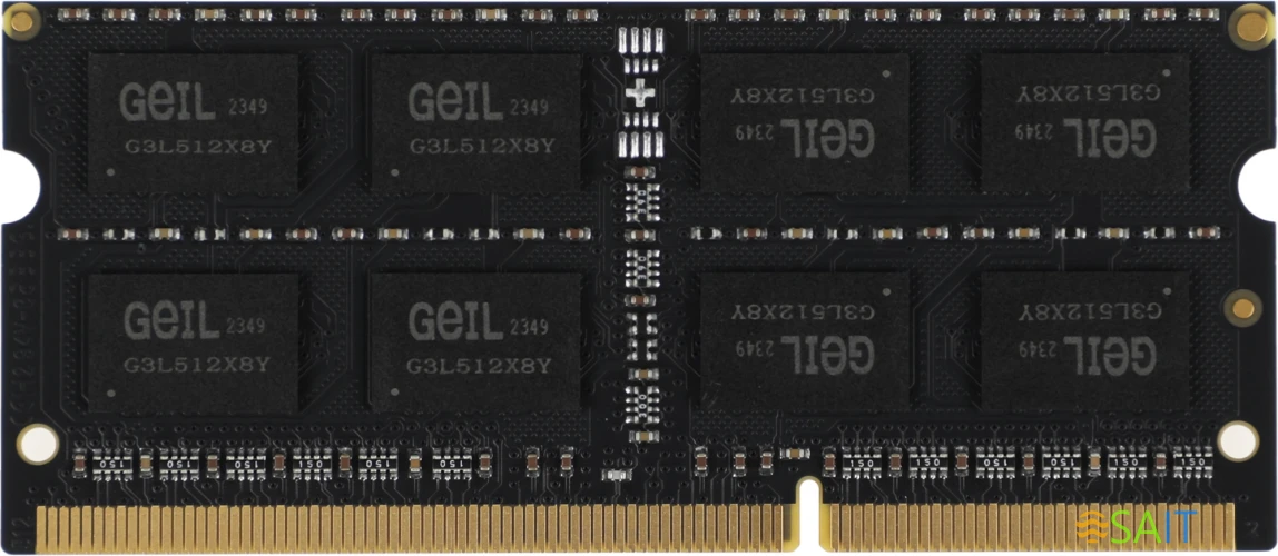 Память DDR3L 8GB 1600MHz Geil GS38GB1600C11SC RTL PC3L-12800 CL11 SO-DIMM 240-pin 1.35В single rank Ret