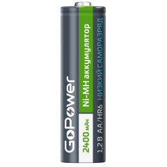 Аккумулятор предзаряженный RTU GoPower HR6 AA BL2 NI-MH 2400mAh (2/20/240) блистер (2 шт.) Аккумулятор предзаряженный RTU GoPower HR6 AA (00-00018320)