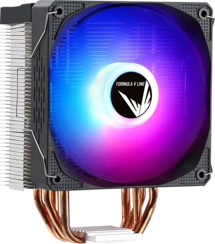 Устройство охлаждения(кулер) Formula Ice Burg Plus ARGB Soc-AM5/AM4/1200/1700/1851 черный 4-pin 17-34dB Al+Cu 200W 737gr Ret (ICE BURG PLUS ARPW 4P BK)