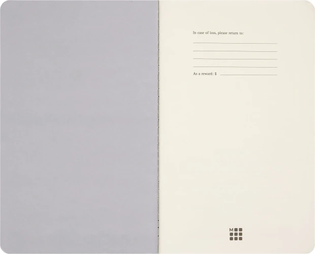 Блокнот Moleskine CAHIER NASA-INSPIRED SKCAHLP7063S2 Large 130х210мм 120стр. нелинованный мягкая обложка серебристый/черный Moon (2шт)