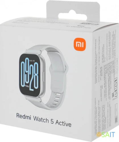 Смарт-часы Xiaomi Redmi Watch 5 Active 2" LCD корп.серебристый рем.серебристый разм.брасл.:135-205мм (BHR8790GL)