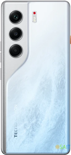 Смартфон Tecno Camon 40 Pro 5G 256Gb 8Gb белый ледяной моноблок 3G 4G 2Sim 6.78" 1080x2436 Android 15 50Mpix 802.11 a/b/g/n/ac/ax NFC GPS GSM900/1800 GSM1900 Protect FM
