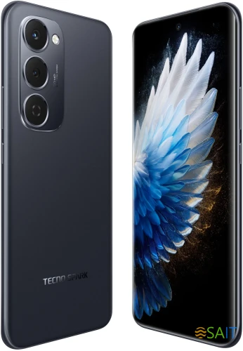 Смартфон Tecno Spark 40 Pro+ 256Gb 8Gb черный моноблок 3G 4G 2Sim 6.78" 1224x2720 Android 15 50Mpix 802.11 a/b/g/n/ac/ax NFC GPS GSM900/1800 Protect FM