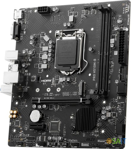 Материнская плата MSI PRO H510M-B (10Gen only) Soc-1200 Intel H470 2xDDR4 mATX AC`97 8ch(7.1) GbLAN+VGA+HDMI