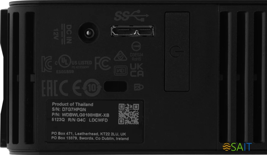 Жесткий диск WD USB 3.0 10Tb WDBWLG0100HBK-EESN Elements Desktop 3.5" черный