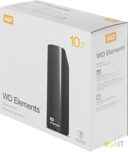 Жесткий диск WD USB 3.0 10Tb WDBWLG0100HBK-EESN Elements Desktop 3.5" черный