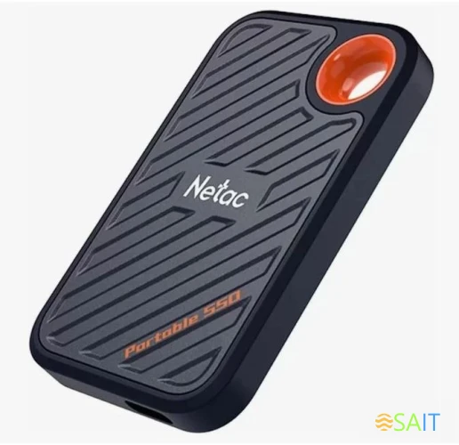 Накопитель SSD Netac USB-C 1000Gb NT01ZX20-001T-32BL ZX20 2.5" синий