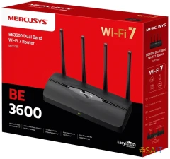 Роутер беспроводной Mercusys MR27BE BE3600 10/100/1000/2500BASE-T черный