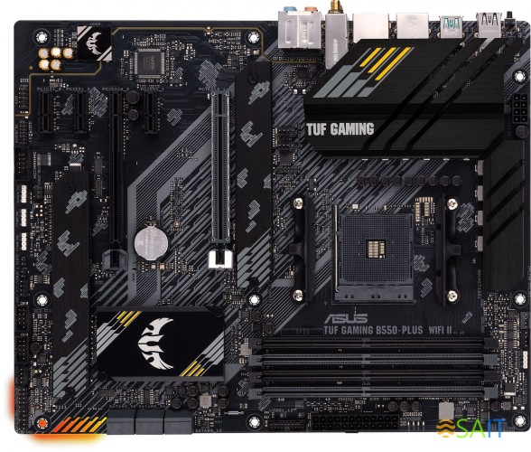 Материнская плата Asus TUF GAMING B550-PLUS WIFI II Soc-AM4 AMD B550 4xDDR4 ATX AC`97 8ch(7.1) 2.5Gg RAID+HDMI+DP