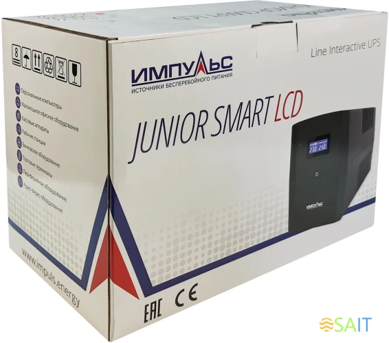 Источник бесперебойного питания Импульс Юниор Смарт 2200 1320Вт 2200ВА черный