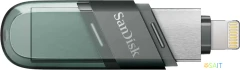Флеш Диск Sandisk 64Gb iXpand Flip SDIX90N-064G-GN6NN USB3.1 зеленый/серебристый