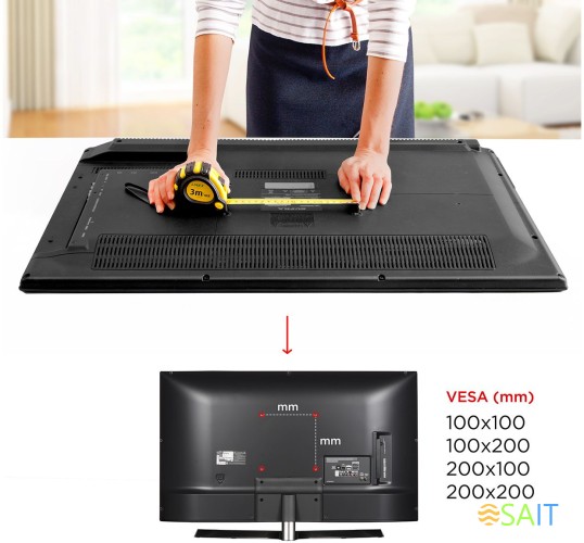 Кронштейн для телевизора Holder LCD-T2609 черный 22"-47" макс.40кг настенный наклон