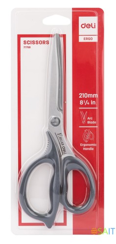 Ножницы Deli E77758 офисные 210мм сталь ассорти блистер