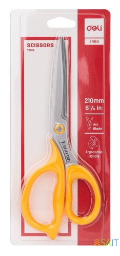 Ножницы Deli E77758 офисные 210мм сталь ассорти блистер