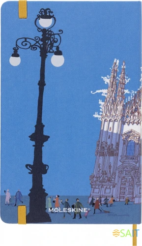 Блокнот Moleskine LIMITED EDITION I AM MILAN LEQP060IAMI Large 130х210мм 240стр. слоновая кость страницы линейка твердая обложка белый