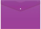Конверт на кнопке Бюрократ -PK803ANVIO A4 непрозрачный пластик 0.18мм фиолетовый