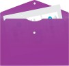 Конверт на кнопке Бюрократ -PK803ANVIO A4 непрозрачный пластик 0.18мм фиолетовый