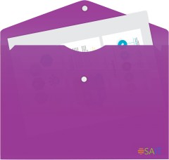 Конверт на кнопке Бюрократ -PK803ANVIO A4 непрозрачный пластик 0.18мм фиолетовый
