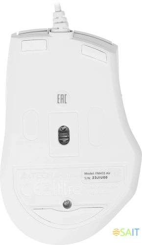 Мышь A4Tech Fstyler FM45S Air белый/серебристый оптическая 2400dpi silent USB 7but (FM45S AIR USB (SILVER WHITE))