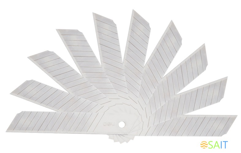 Лезвия для канцелярского ножа Deli E2017 шир.лез.18мм сталь (упак.:10шт) пласт.кор.