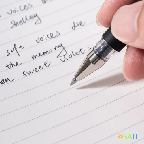 Набор ручек гелев. Deli C6600S-T прозрачный/черный d=0.5мм черн. черн. пакет (2шт) кругл. резин. манжета черный