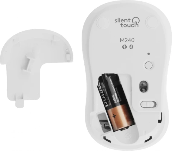 Мышь Logitech M240 Silent белый оптическая 4000dpi silent беспров. BT для ноутбука 2but (910-007120)