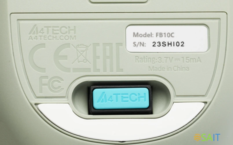 Мышь A4Tech Fstyler FB10C зеленый оптическая 2000dpi беспров. BT/Radio USB 4but (FB10C MATCHA GREEN)