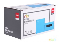 Органайзер настольный Deli EZ25130 Rio 4отд. 175x90x92мм голубой пластик