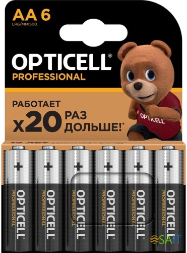 Батарея Opticell Professional LR6 AA (6шт) блистер