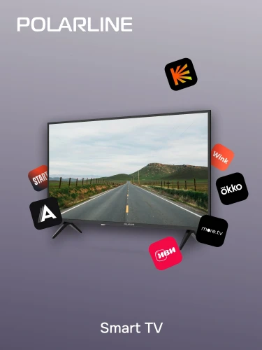 Телевизор LED PolarLine 43" 43PL51STC-SM черный FULL HD 60Hz DVB-T DVB-T2 DVB-C DVB-S2 USB WiFi Smart TV (RUS)