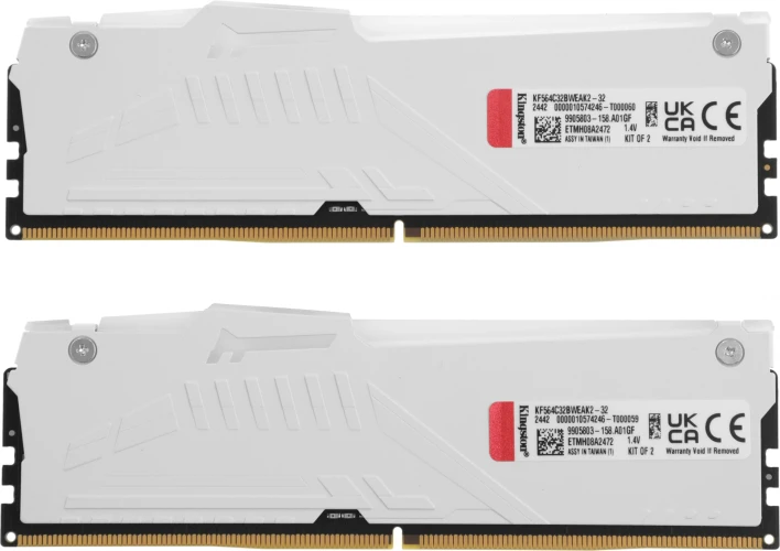 Память DDR5 2x16GB 6400MHz Kingston KF564C32BWEAK2-32 Fury Beast RGB RTL Gaming PC5-51200 CL32 DIMM 288-pin 1.4В kit dual rank с радиатором Ret